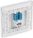 BG Evolve PCDBSBTS1W Single Secondary Telephone Socket - Brushed Steel (White) - westbasedirect.com