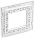 BG Evolve PCDBSEMS2W Twin Euro Module Aperture Single Front Plate (50 x 50) - Brushed Steel (White) - westbasedirect.com
