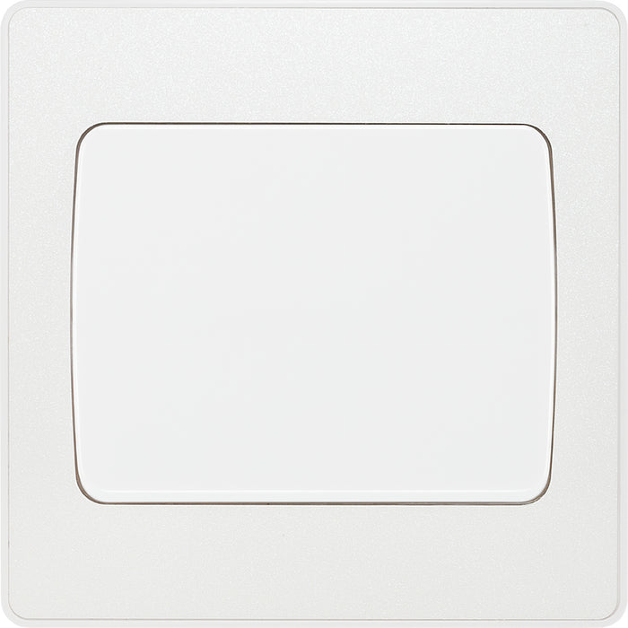 BG Evolve PCDCL12WW 20A 16AX 2 Way Single Light Switch, Wide Rocker - Pearlescent White (White) - westbasedirect.com