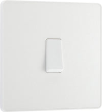 BG Evolve PCDCL12W 20A 16AX 2 Way Single Light Switch - Pearlescent White (White)