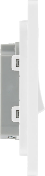 BG Evolve PCDCL14W 10A Single Press Switch - Pearlescent White (White) - westbasedirect.com