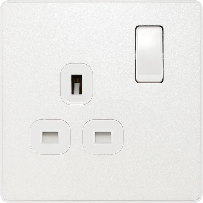 BG Evolve PCDCL21W 13A Single Switched Power Socket - Pearlescent White (White) (5 Pack) - westbasedirect.com