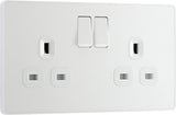 BG Evolve PCDCL22W 13A Double Switched Power Socket - Pearlescent White (White) - westbasedirect.com
