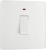 BG Evolve PCDCL31W 20A Double Pole Switch with Power LED Indicator - Pearlescent White (White) - westbasedirect.com