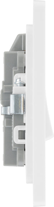 BG Evolve PCDCL31W 20A Double Pole Switch with Power LED Indicator - Pearlescent White (White) - westbasedirect.com
