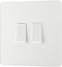 BG Evolve PCDCL42W 20A 16AX 2 Way Double Light Switch - Pearlescent White (White) (5 Pack) - westbasedirect.com