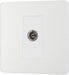 BG Evolve PCDCL60W Single Socket for TV or FM Co-Axial Aerial Connection - Pearlescent White (White) - westbasedirect.com