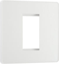 BG Evolve PCDCLEMS1W Single Euro Module Front Plate (25 x 50) - Pearlescent White (White)