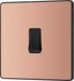 BG Evolve PCDCP12B 20A 16AX 2 Way Single Light Switch - Polished Copper (Black) - westbasedirect.com