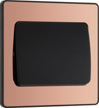 BG Evolve PCDCP12WB 20A 16AX 2 Way Single Light Switch, Wide Rocker - Polished Copper (Black)