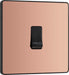 BG Evolve PCDCP14B 10A Single Press Switch - Polished Copper (Black) - westbasedirect.com