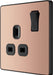 BG Evolve PCDCP21B 13A Single Switched Power Socket - Polished Copper (Black) - westbasedirect.com