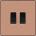 BG Evolve PCDCP42B 20A 16AX 2 Way Double Light Switch - Polished Copper (Black) (5 Pack) - westbasedirect.com