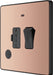 BG Evolve PCDCP52B 13A Switched Fused Connection Unit with Power LED Indicator & Flex Outlet - Polished Copper (Black) - westbasedirect.com