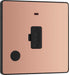 BG Evolve PCDCP54B 13A Unswitched Fused Connection Unit with Power LED Indicator & Flex Outlet - Polished Copper (Black) - westbasedirect.com