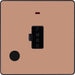 BG Evolve PCDCP54B 13A Unswitched Fused Connection Unit with Power LED Indicator & Flex Outlet - Polished Copper (Black) - westbasedirect.com