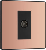 BG Evolve PCDCP60B Single Socket for TV or FM Co-Axial Aerial Connection - Polished Copper (Black) - westbasedirect.com