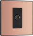 BG Evolve PCDCP60B Single Socket for TV or FM Co-Axial Aerial Connection - Polished Copper (Black) - westbasedirect.com