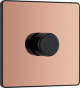 BG Evolve PCDCP81B 2-Way Trailing Edge LED 200W Single Dimmer Switch Push On/Off - Polished Copper (Black) - westbasedirect.com