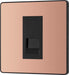 BG Evolve PCDCPBTM1B Single Master Telephone Socket - Polished Copper (Black) - westbasedirect.com