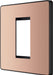 BG Evolve PCDCPEMS1B Single Euro Module Front Plate (25 x 50) - Polished Copper (Black) - westbasedirect.com
