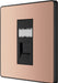 BG Evolve PCDCPRJ451B Single RJ45 Telephone Socket - Polished Copper (Black) - westbasedirect.com