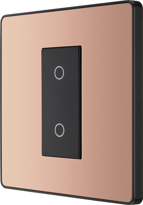 BG Evolve PCDCPTDM1B 2-Way Master 200W Single Touch Dimmer Switch - Polished Copper (Black) - westbasedirect.com