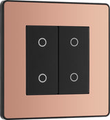 BG Evolve PCDCPTDS2B 2-Way Secondary 200W Double Touch Dimmer Switch - Polished Copper (Black) - westbasedirect.com