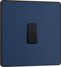 BG Evolve PCDDB12Bx5 20A 16AX 2 Way Single Light Switch - Matt Blue (Black) (5 Pack)