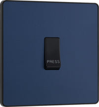 BG Evolve PCDDB14B 10A Single Press Switch - Matt Blue (Black)