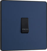 BG Evolve PCDDB14B 10A Single Press Switch - Matt Blue (Black) - westbasedirect.com