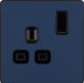 BG Evolve PCDDB21B 13A Single Switched Power Socket - Matt Blue (Black) - westbasedirect.com
