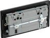 BG Evolve PCDDB22UAC30B 13A Double Switched Power Socket + USB C 30W + USB A(3.1A) - Matt Blue (Black) - westbasedirect.com