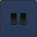 BG Evolve PCDDB42B 20A 16AX 2 Way Double Light Switch - Matt Blue (Black) - westbasedirect.com