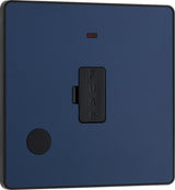 BG Evolve PCDDB54B 13A Unswitched Fused Connection Unit with Power LED Indicator & Flex Outlet - Matt Blue (Black) - westbasedirect.com