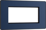 BG Evolve PCDDBEMR4B Quadruple Rectangular Front Plate (100 x 50) - Matt Blue (Black) - westbasedirect.com