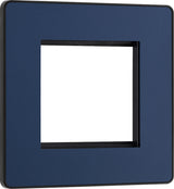 BG Evolve PCDDBEMS2B Twin Euro Module Aperture Single Front Plate (50 x 50) - Matt Blue (Black) - westbasedirect.com