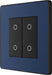BG Evolve PCDDBTDM2B 2-Way Master 200W Double Touch Dimmer Switch - Matt Blue (Black) - westbasedirect.com
