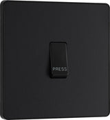 BG Evolve PCDMB14B 10A Single Press Switch - Matt Black (Black) - westbasedirect.com