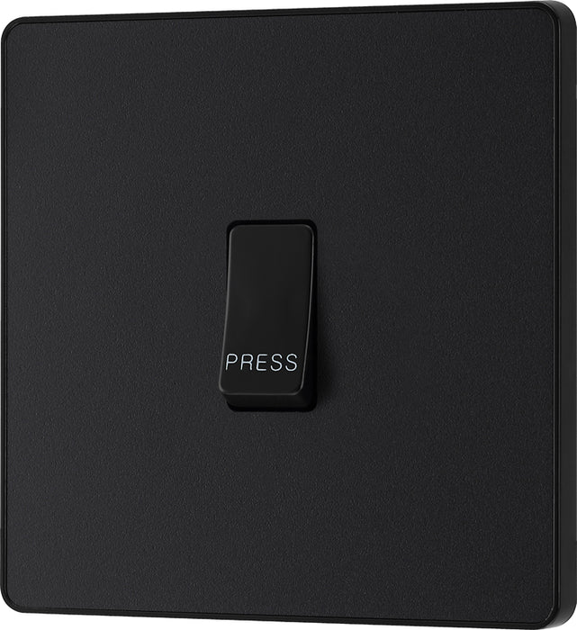 BG Evolve PCDMB14B 10A Single Press Switch - Matt Black (Black) - westbasedirect.com