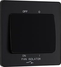 BG Evolve PCDMB15B 10A Triple Pole Fan Isolator Switch - Matt Black (Black)