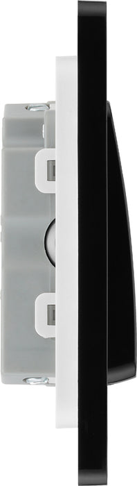 BG Evolve PCDMB15B 10A Triple Pole Fan Isolator Switch - Matt Black (Black) - westbasedirect.com