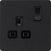 BG Evolve PCDMB21B 13A Single Switched Power Socket - Matt Black (Black) - westbasedirect.com