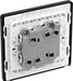 BG Evolve PCDMB42B 20A 16AX 2 Way Double Light Switch - Matt Black (Black) (5 Pack) - westbasedirect.com