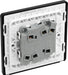BG Evolve PCDMB42WB 20A 16AX 2 Way Double Light Switch, Wide Rocker - Matt Black (Black) - westbasedirect.com