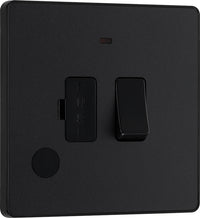 BG Evolve PCDMB52B 13A Switched Fused Connection Unit with Power LED Indicator & Flex Outlet - Matt Black (Black)