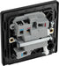 BG Evolve PCDMB52B 13A Switched Fused Connection Unit with Power LED Indicator & Flex Outlet - Matt Black (Black) - westbasedirect.com
