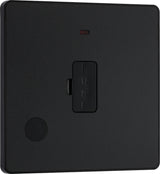 BG Evolve PCDMB54B 13A Unswitched Fused Connection Unit with Power LED Indicator & Flex Outlet - Matt Black (Black) - westbasedirect.com