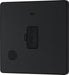 BG Evolve PCDMB54B 13A Unswitched Fused Connection Unit with Power LED Indicator & Flex Outlet - Matt Black (Black) - westbasedirect.com