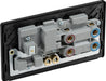 BG Evolve PCDMB70B 45A Cooker Control Socket, Double Pole Switch with LED Power Indicator - Matt Black (Black) - westbasedirect.com